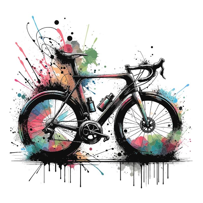 Fahrrad Sprayfarben Splash