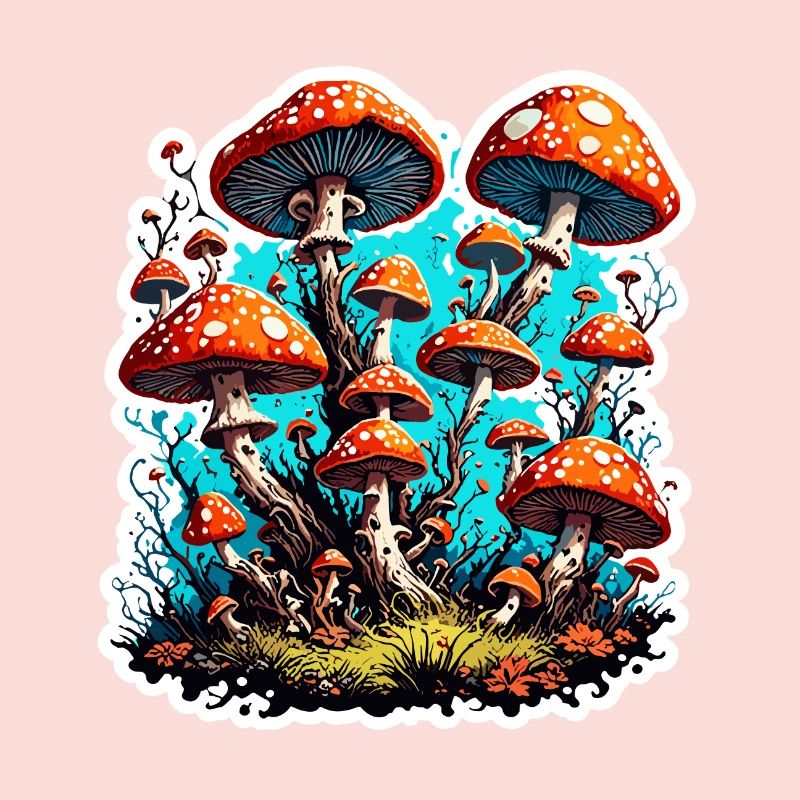 Champignon / Champignon / Prairie / Forêt / Goa / Psy