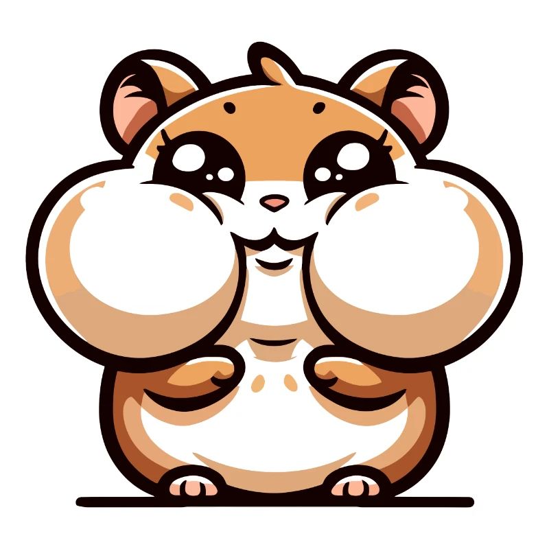 Ein Hamster im Cartoon-Stil