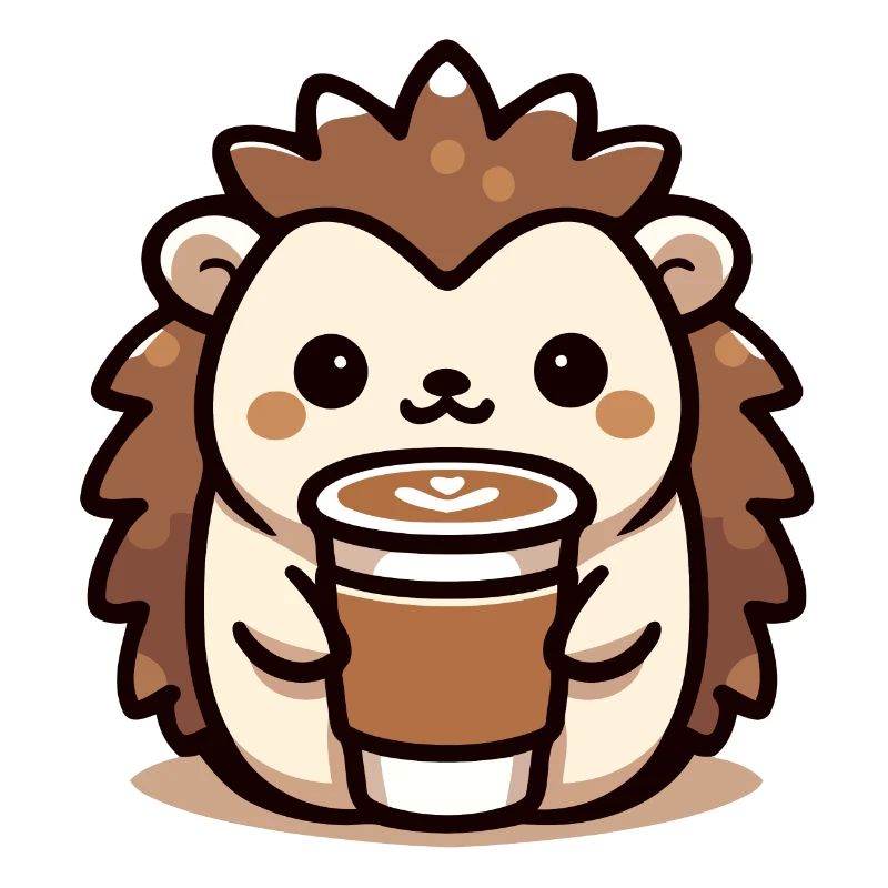 Kaffeeliebender Igel