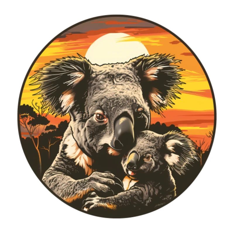 Koala Bear Dad Koala Bear Father Son Koala Bear