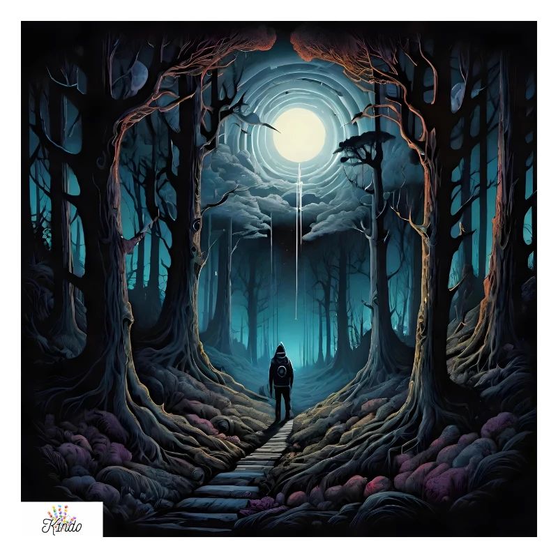 Spooky forest wanderer