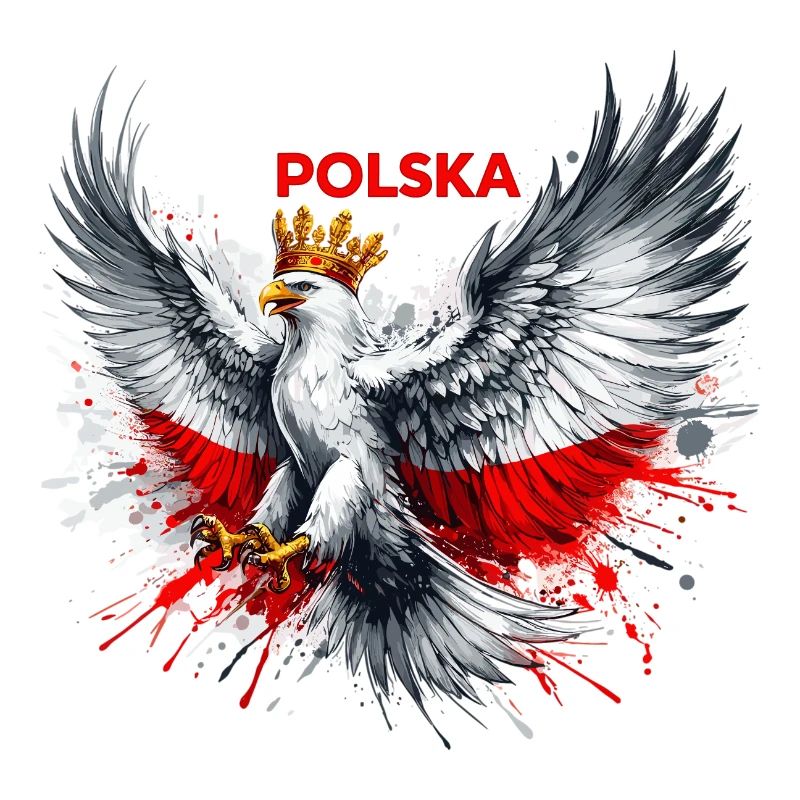 Poland Polska Polish Red White Eagle Crown Gift