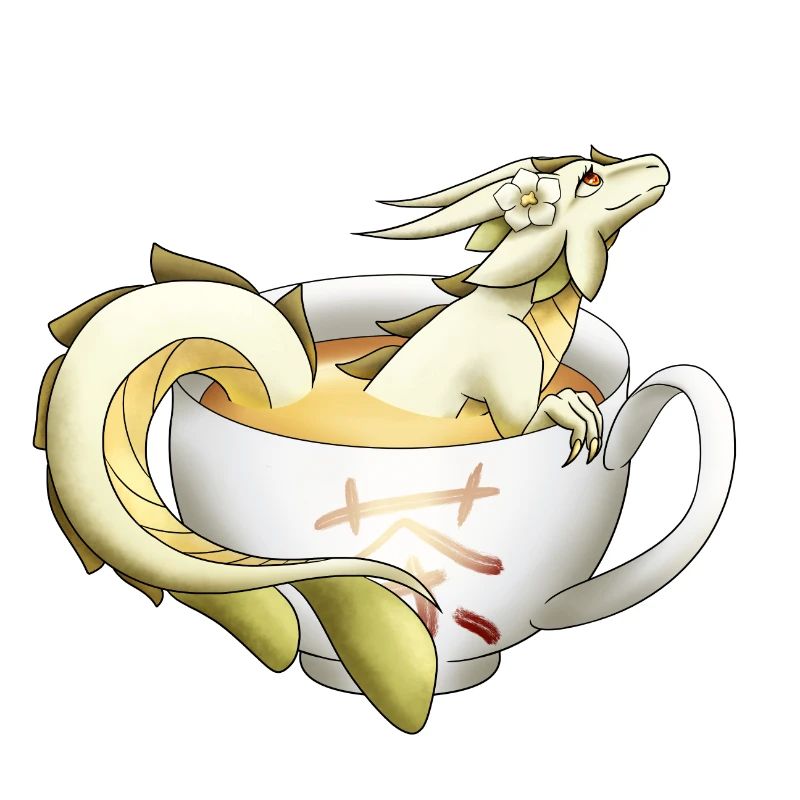 Weißer Tee Drache