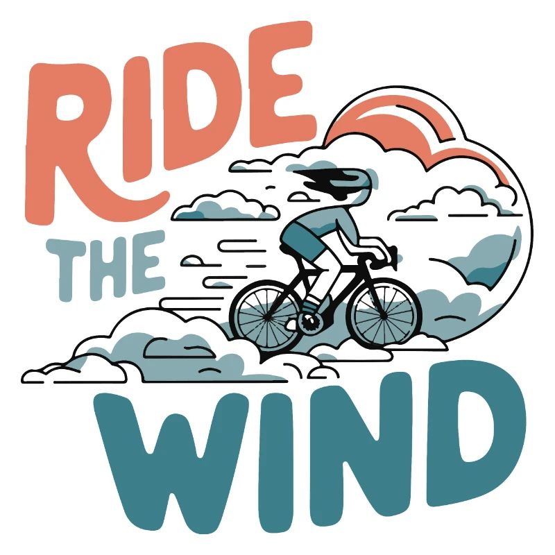 Fahren Sie mit dem Wind-Radfahrer