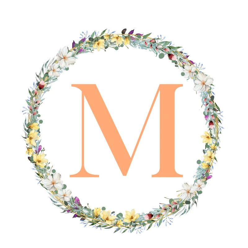 M Monogram, Couronne de fleurs, Personnalisable