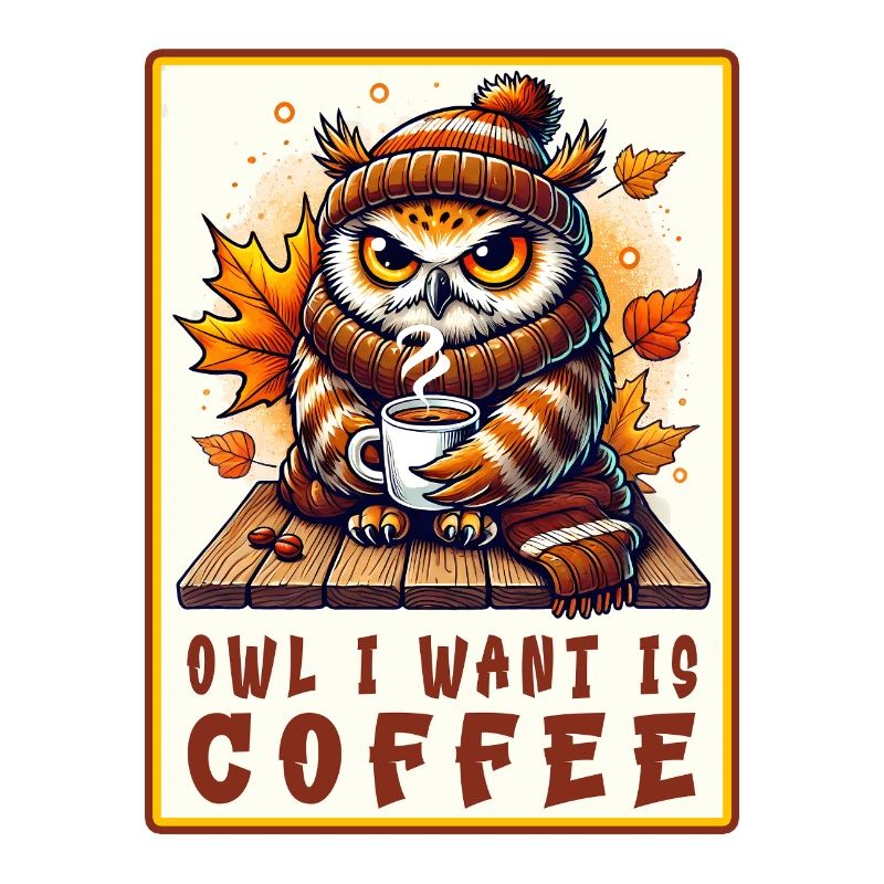 Eulen Kaffee Desgin