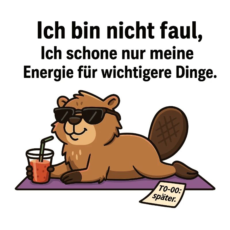 Fauler Biber im Chillmodus