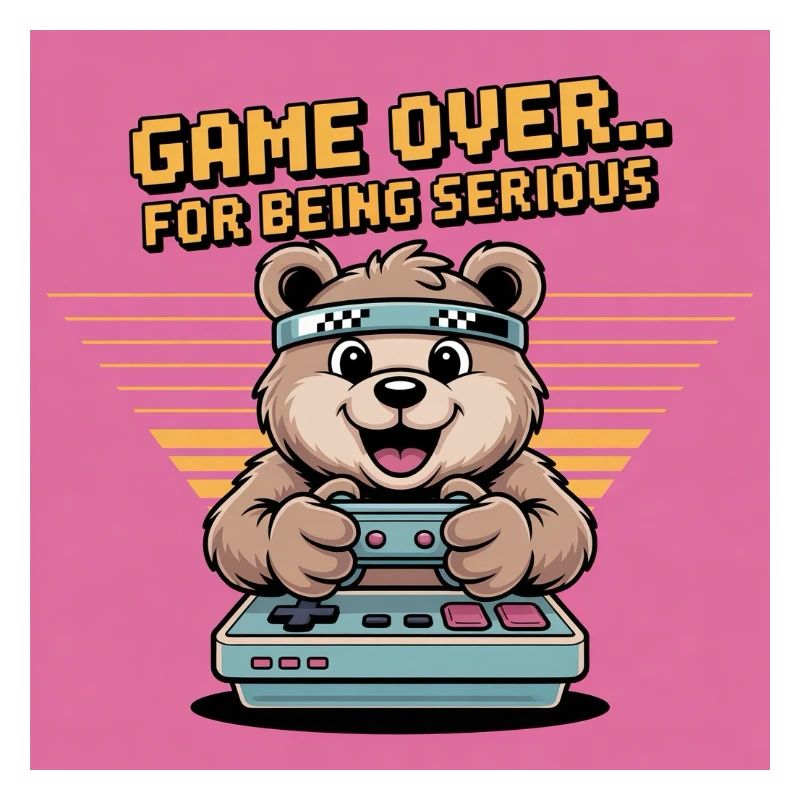 Teddy Bear Gierczak Funny Retro Theme