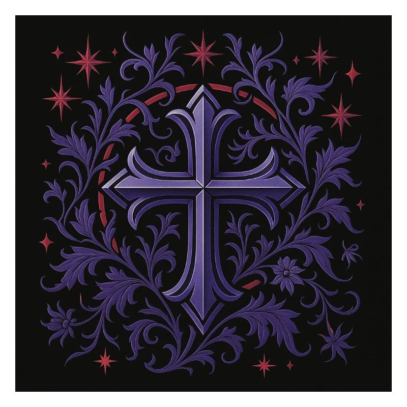 Lavendel Gothic Kreuz Blumendesign