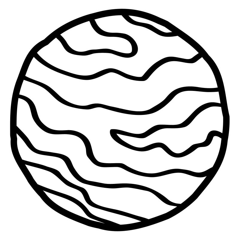 Planet Einfacher Weltraum Doodle