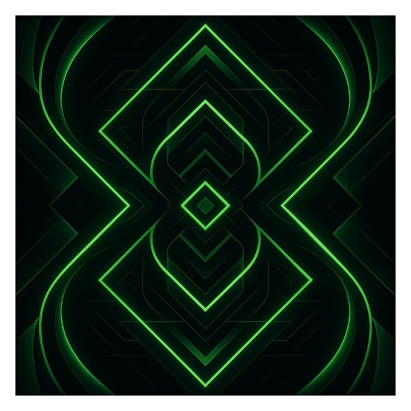 Futuristic green geometry