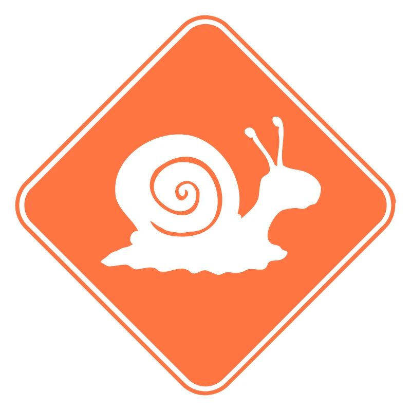 Snail Danger Caution Sign Warning