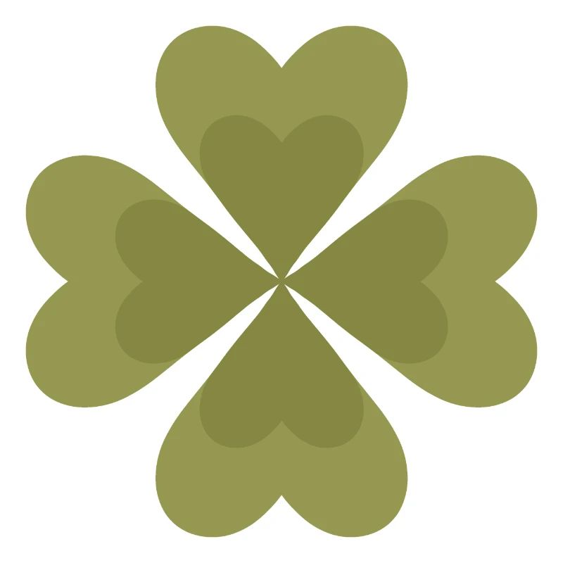 Vierblättriges Kleeblatt-Musterdesign