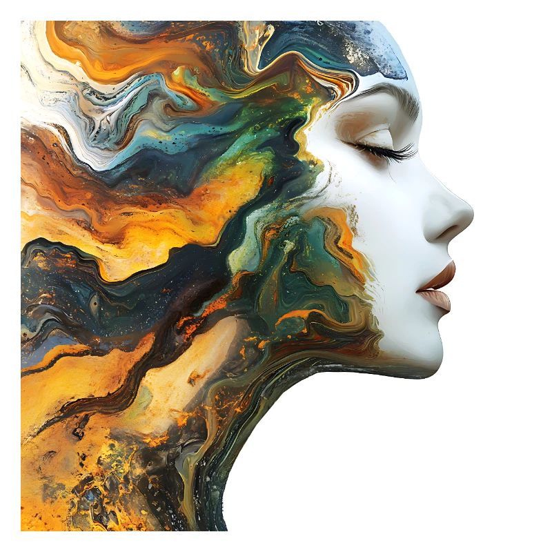Farbenfrohe Gesichts-Kunst Illustration