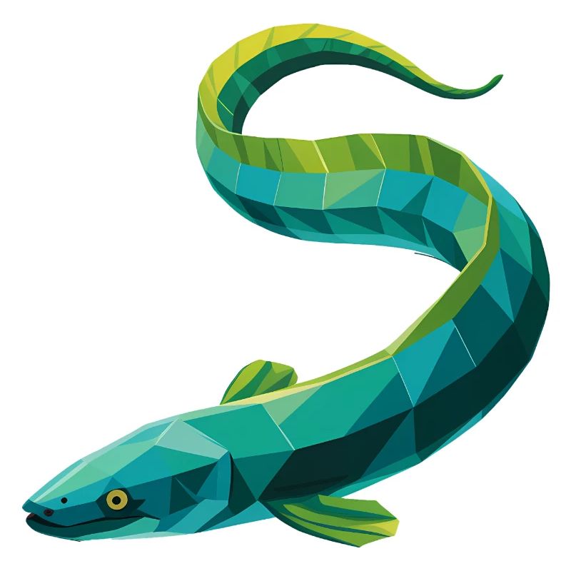 Eel - Cool Low Poly Logo