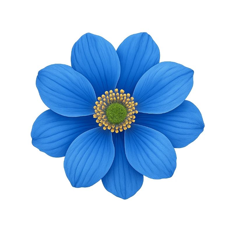 Cobalt Blue Flower Star Pattern