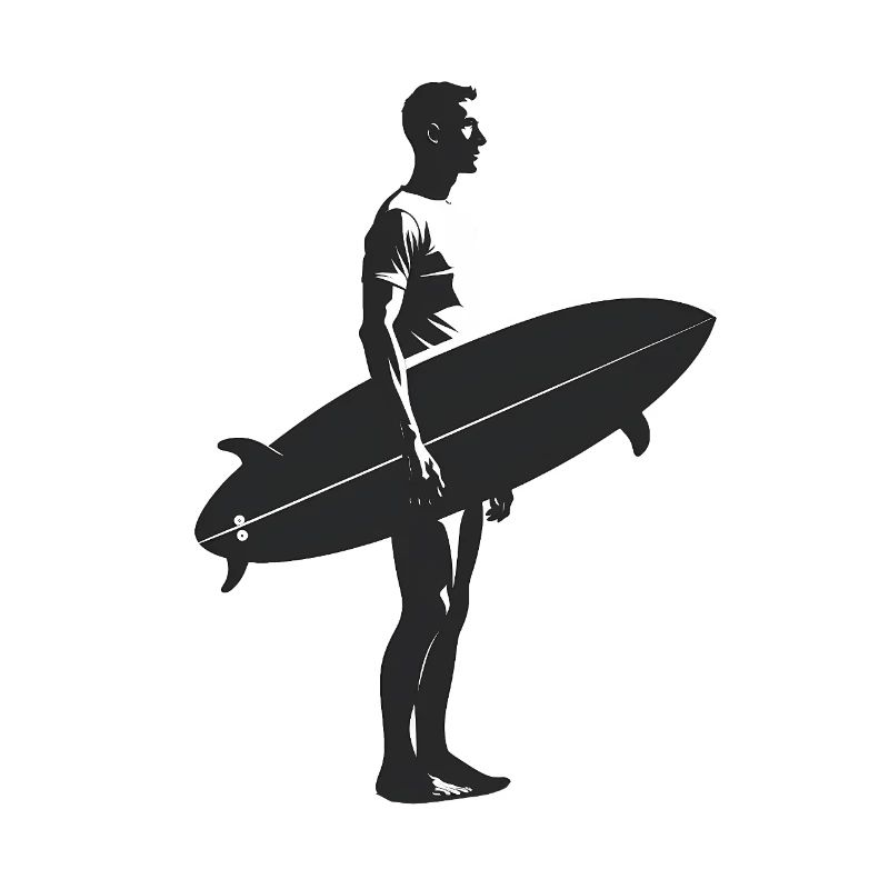 Surfeur - Logo Cool Silhouette