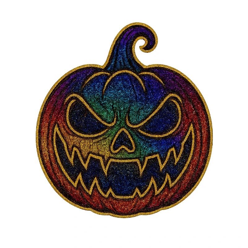 Glittering Rainbow Pumpkin for Halloween