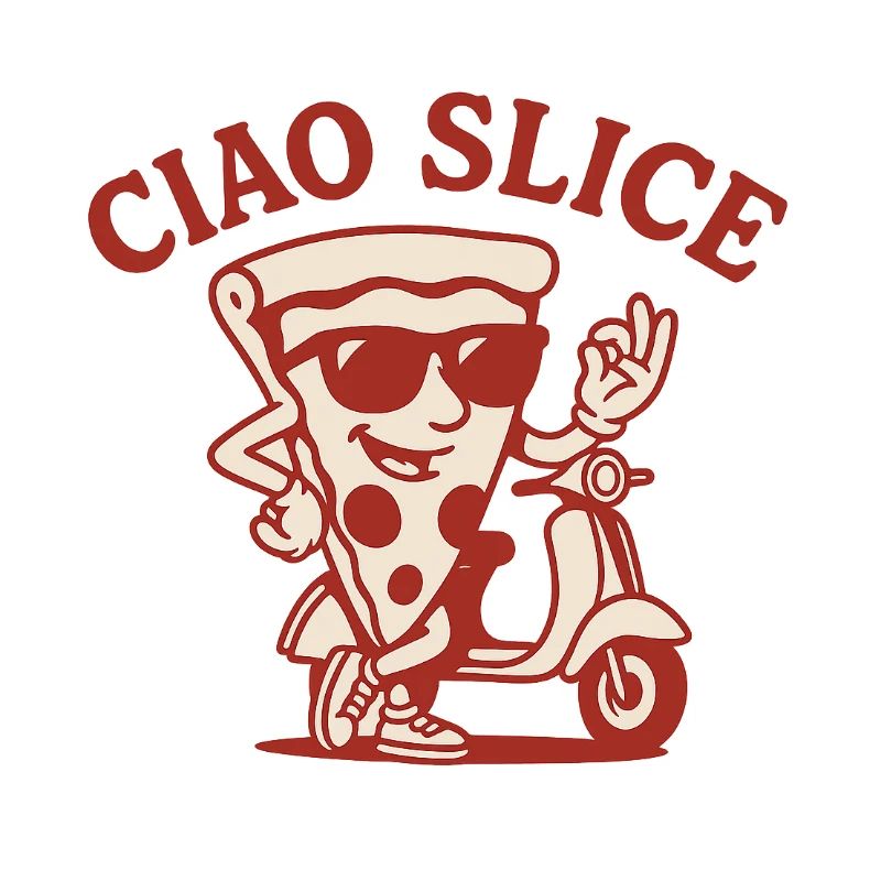 Ciao Slice – Retro Pizza Design Red Edition