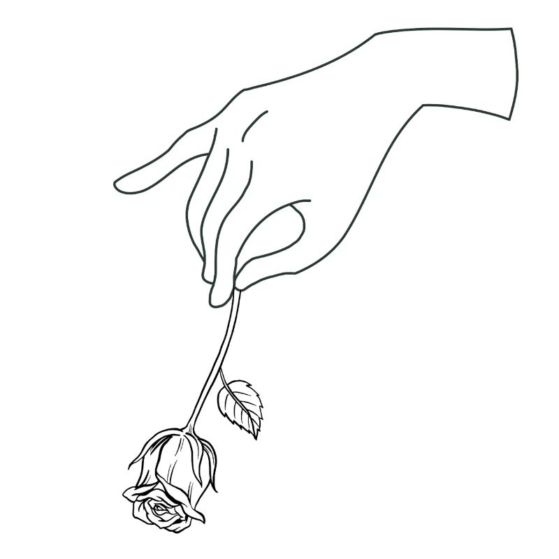 Main avec fleur