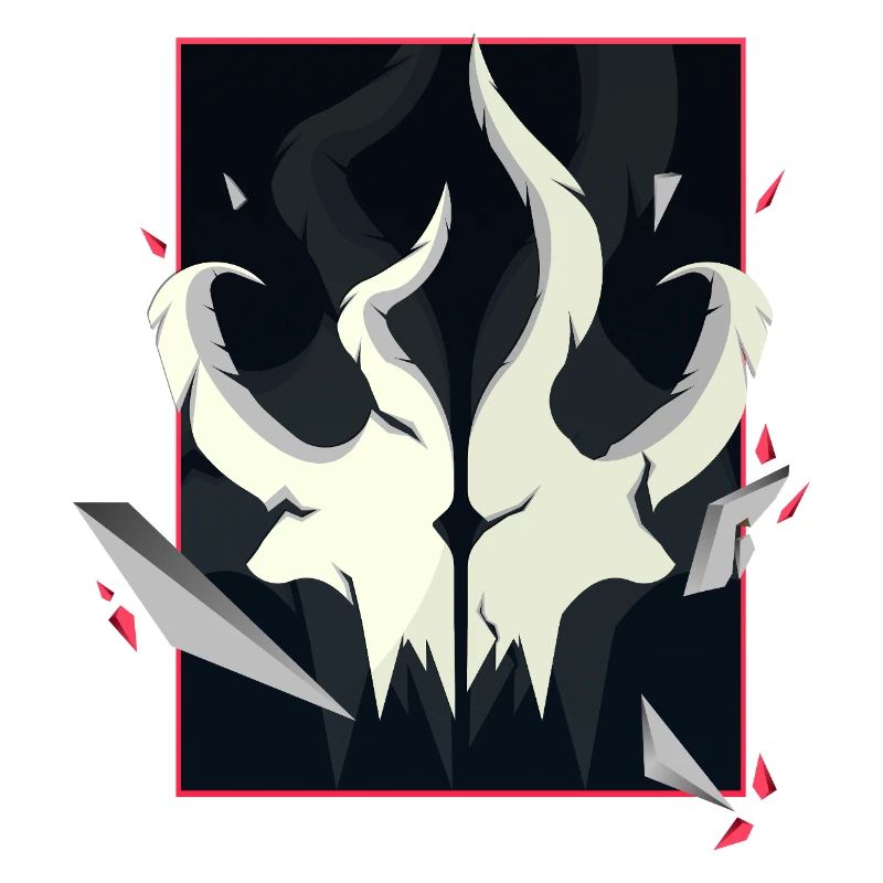 Horned Skull – Red Accent Edition