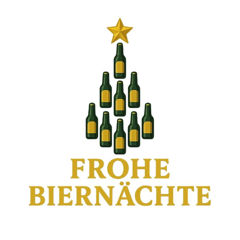 Frohe Biernächte Bier Weihnachtsbaum