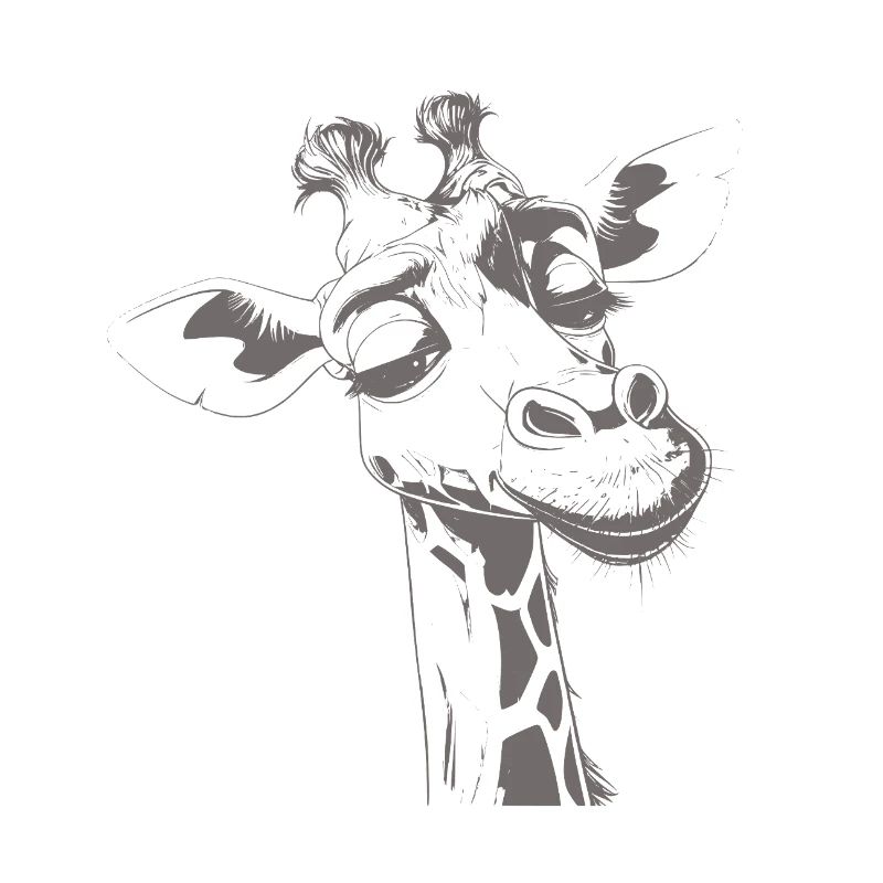 Chill Giraffe Tier Gekritzel