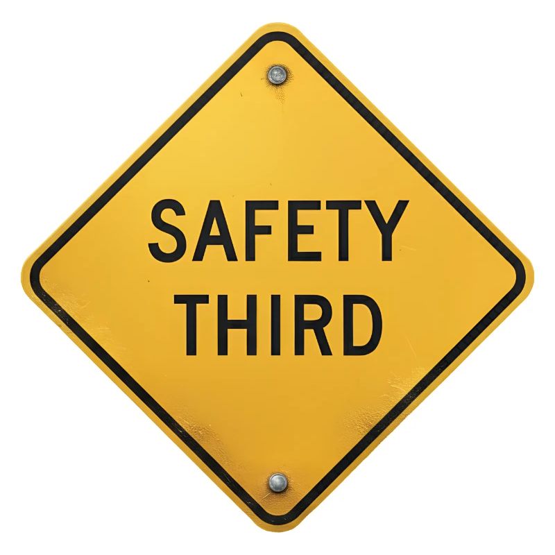 Safety Third Road Sign Safety Third