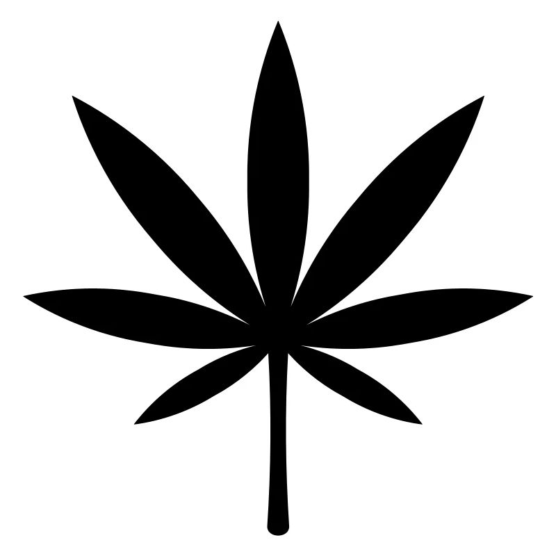 Cannabis / Marijuana / Hemp Leaf (Black)