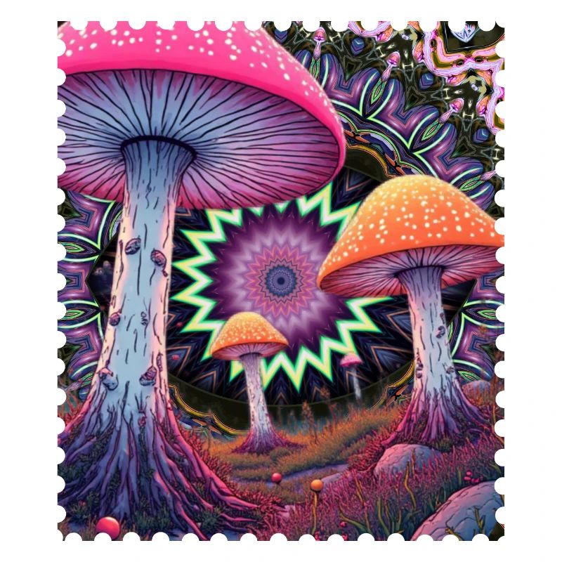Psychedelic Mushroom Landscape