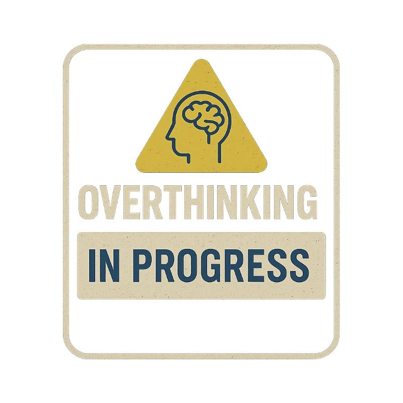 Overthinking in Progress Abzeichen