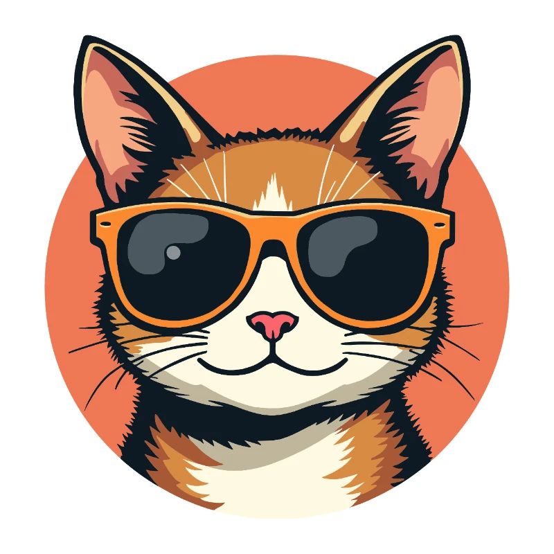 Chat cool avec lunettes de soleil portrait de chat