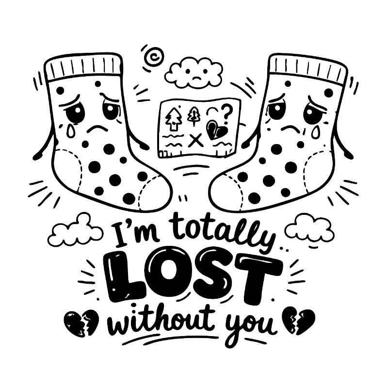Totally Lost Without You Doodle Statement