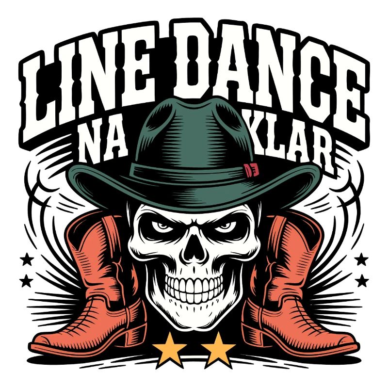 Skelett Cowboy Line Dance