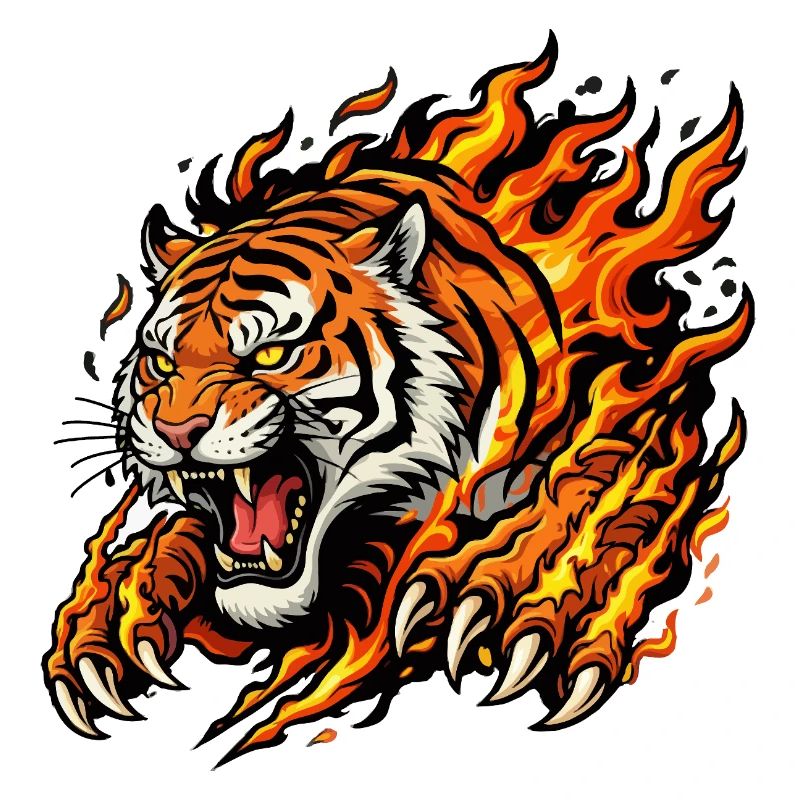 Flames Tiger: Burning Hunt