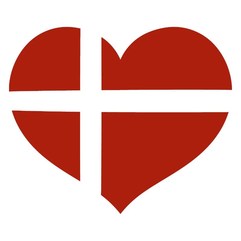 Cœur du drapeau danois