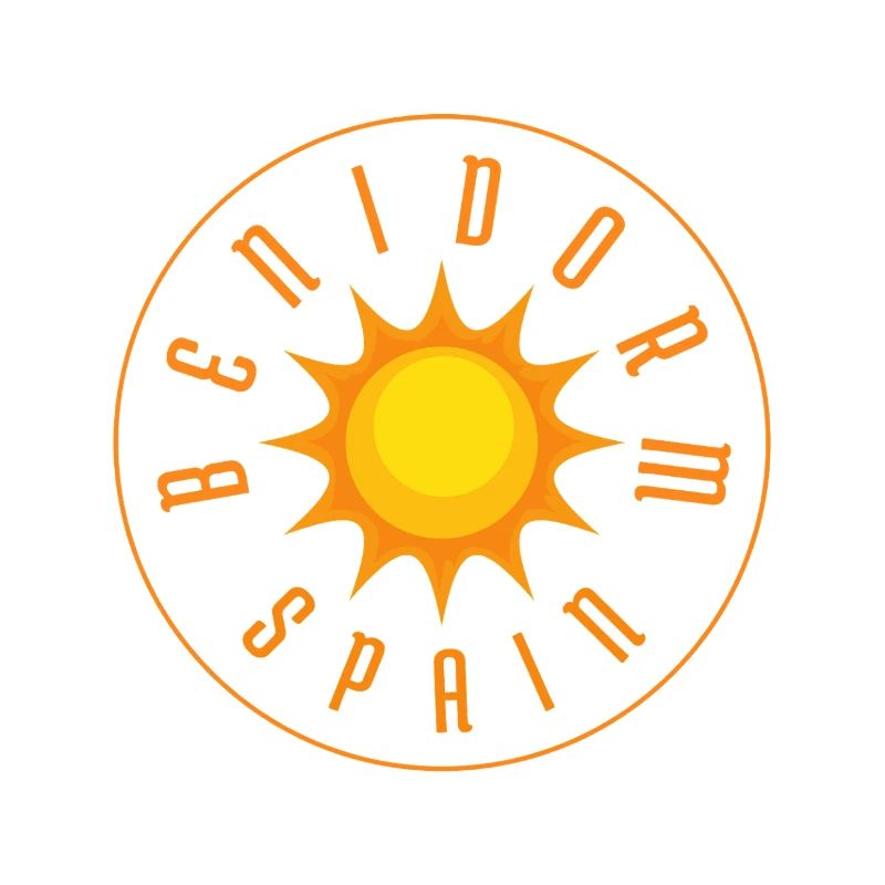 Benidorm Sunburst Circle Logo-Abzeichen