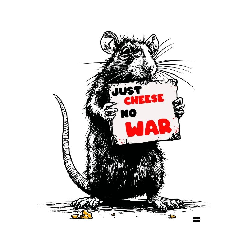 Just Cheese No War Slogan