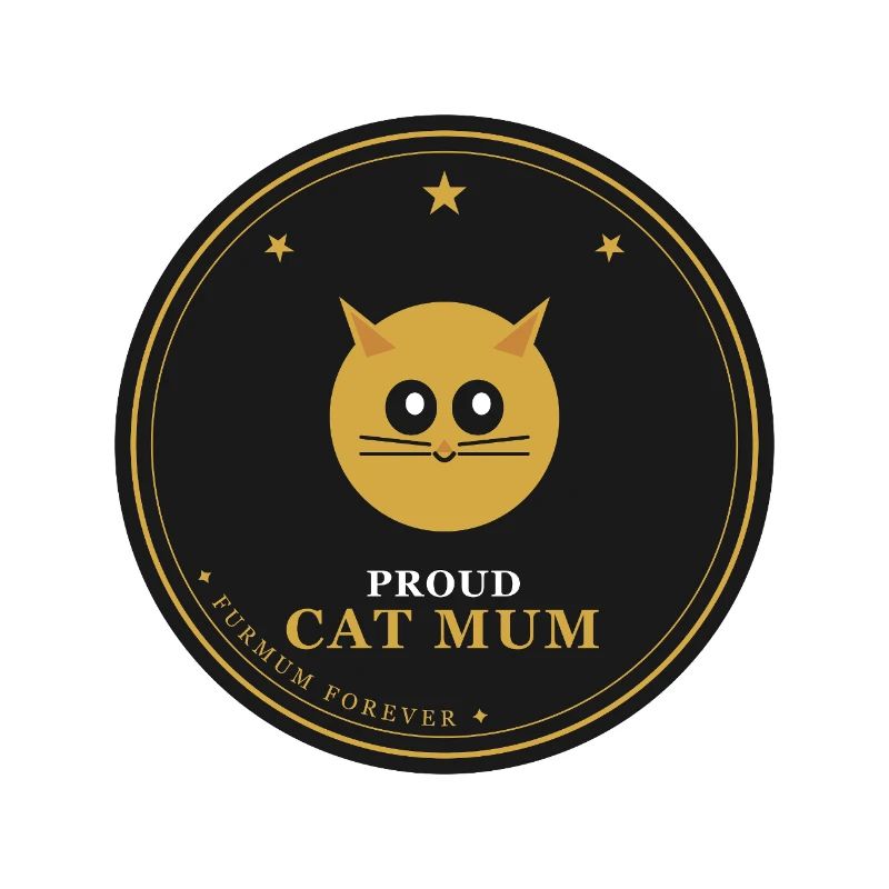 Stolze Katzenmama-Emblem