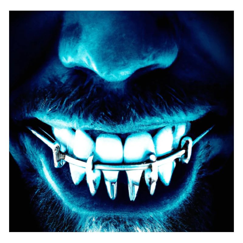 Sonrisa de terror creativa y eficiente