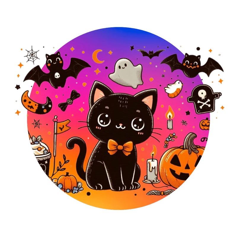 Chaton mignon halloween