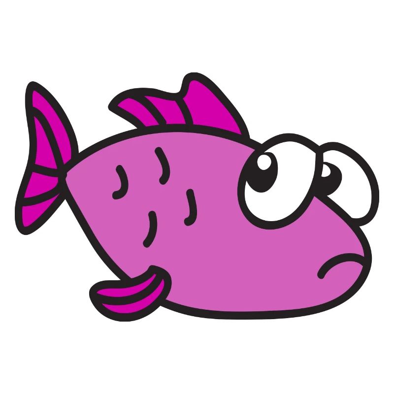 Funny cute cool fish
