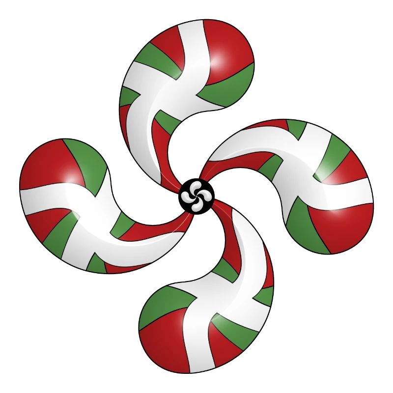 Drapeau Basque et Lauburu