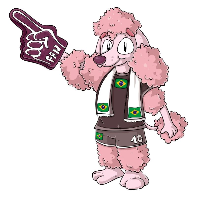 Caniche fan Brésil