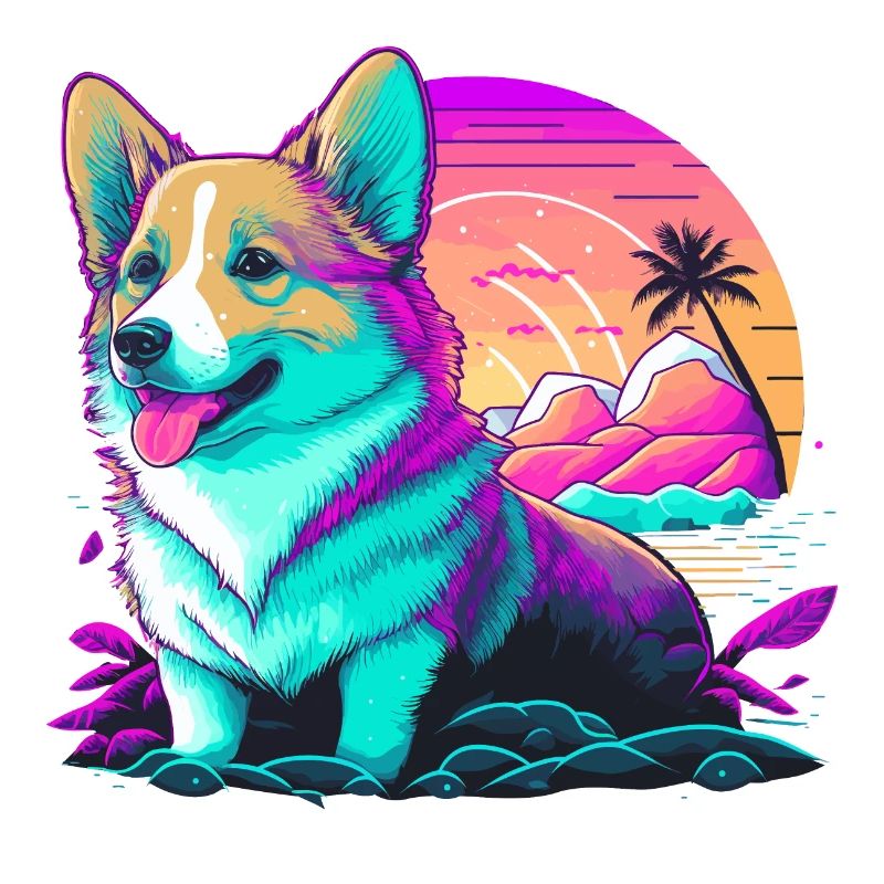 Corgi Beach Day