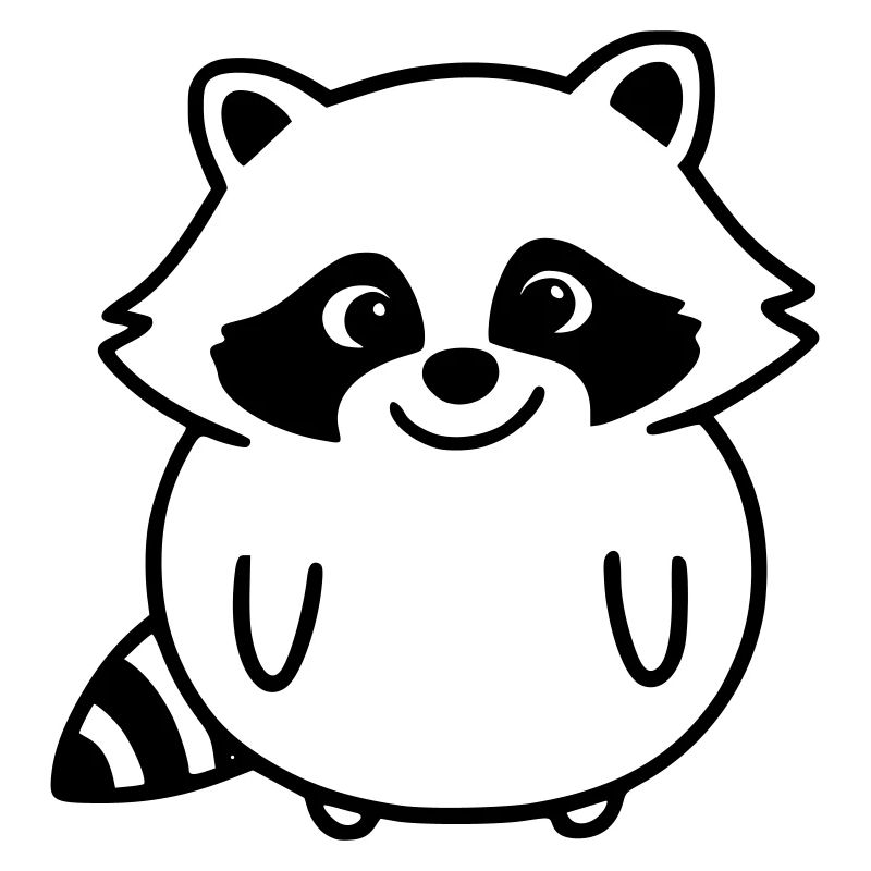 Waschbär als Vektorgrafik