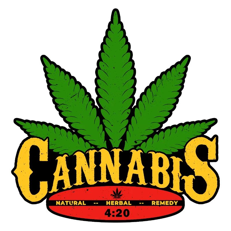 Cannabis Blatt Retro Abzeichen Design