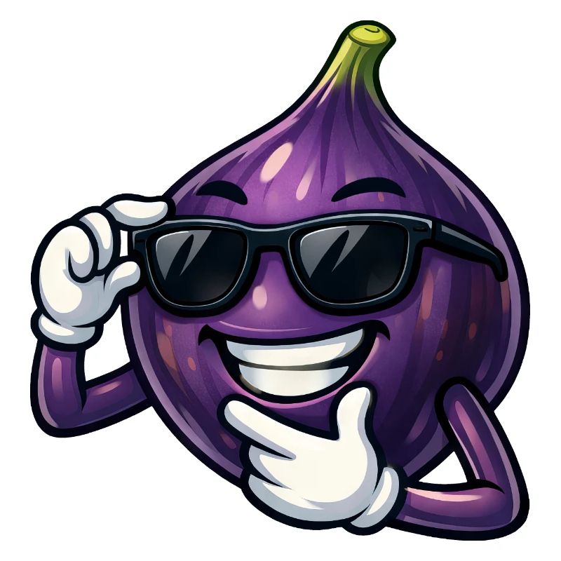 Cool Fig Cartoon Comic Fruit Summer Fruit