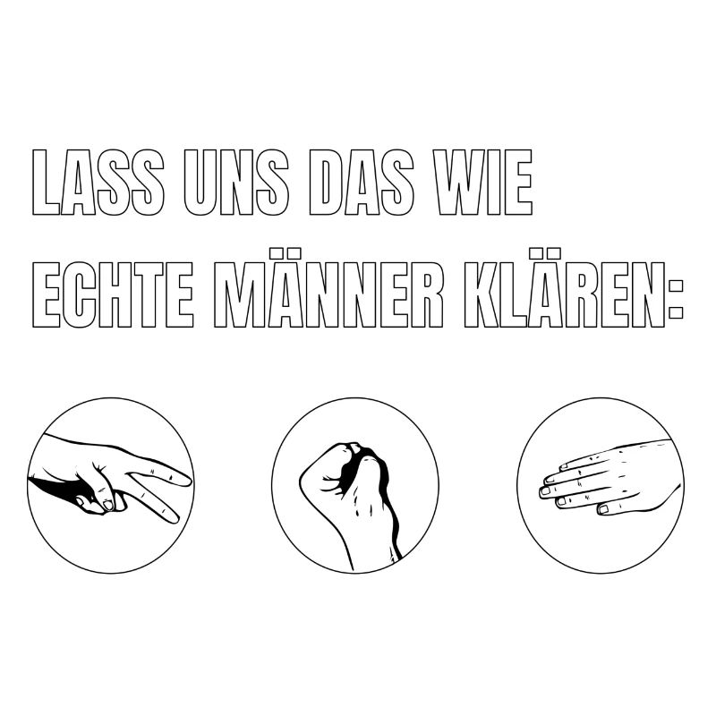 Echte Männer Schere Stein Papier Schnick Schnack